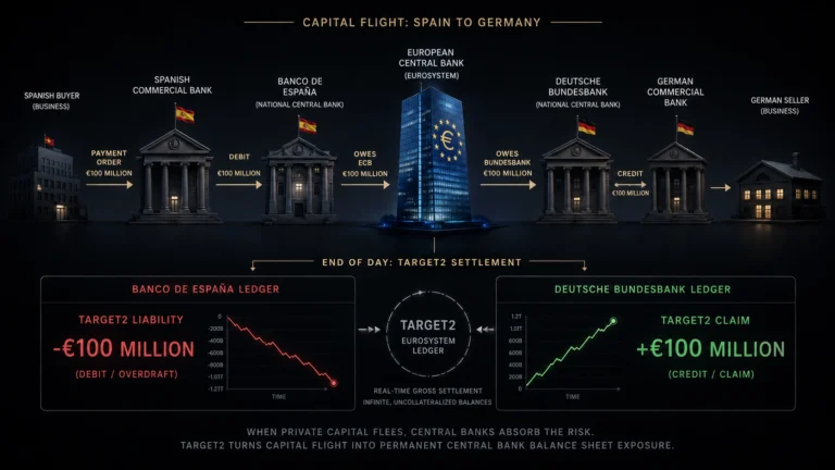 Macro photograph of a financial trading terminal displaying European Central Bank liquidity data.