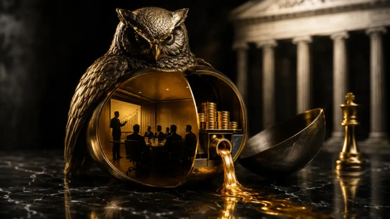 A conceptual digital representation of GP Stakes investing, showing a stable stream of Fee-Related Earnings flowing from a private equity firm to an institutional investor.