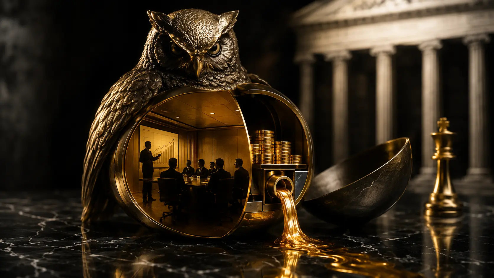 A conceptual digital representation of GP Stakes investing, showing a stable stream of Fee-Related Earnings flowing from a private equity firm to an institutional investor.