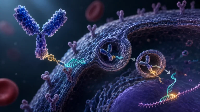 Antibody-Oligonucleotide Conjugates AOCs delivering targeted RNA genetic medicine