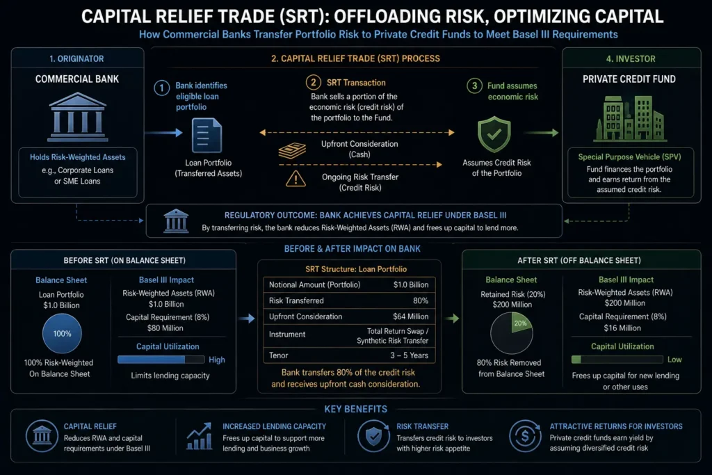 Capital Relief Trades SRT transferring loan risk from banks to private credit funds