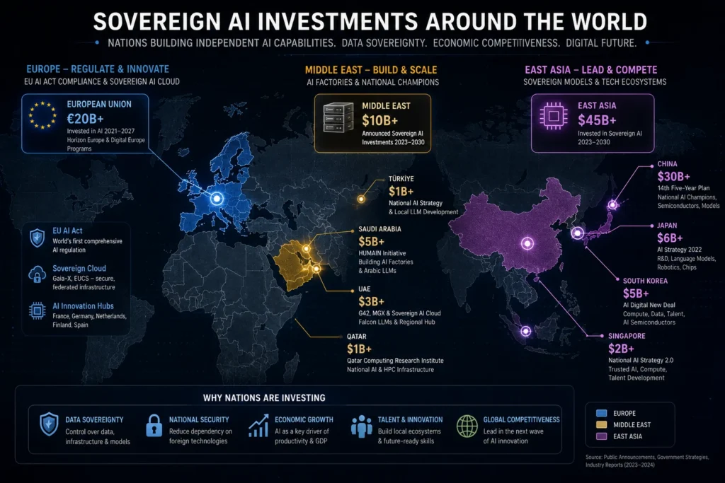 Full-stack sovereign AI components hardware, data, models, and legal jurisdiction.