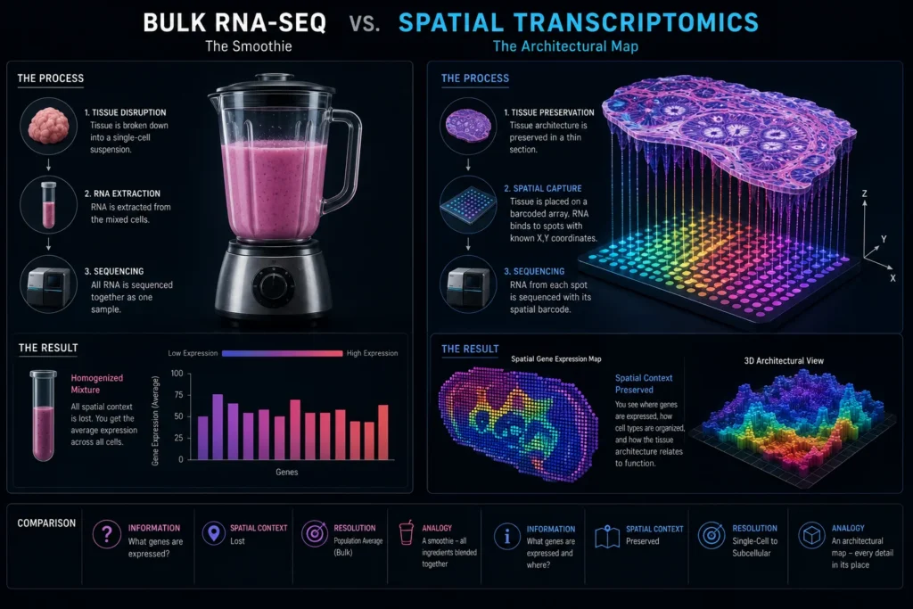 How spatially barcoded arrays capture RNA for next-generation sequencing NGS