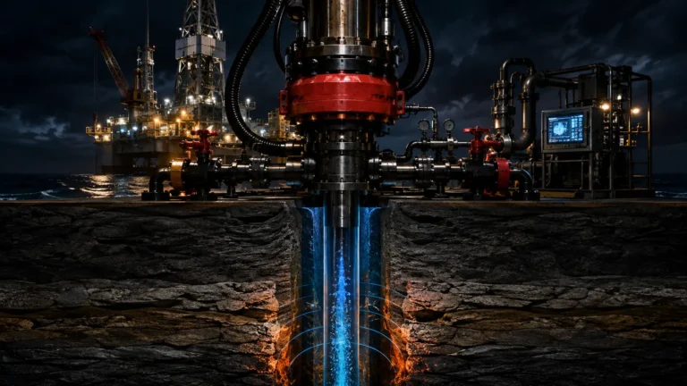 Managed Pressure Drilling MPD system managing constant bottom hole pressure on an offshore rig.