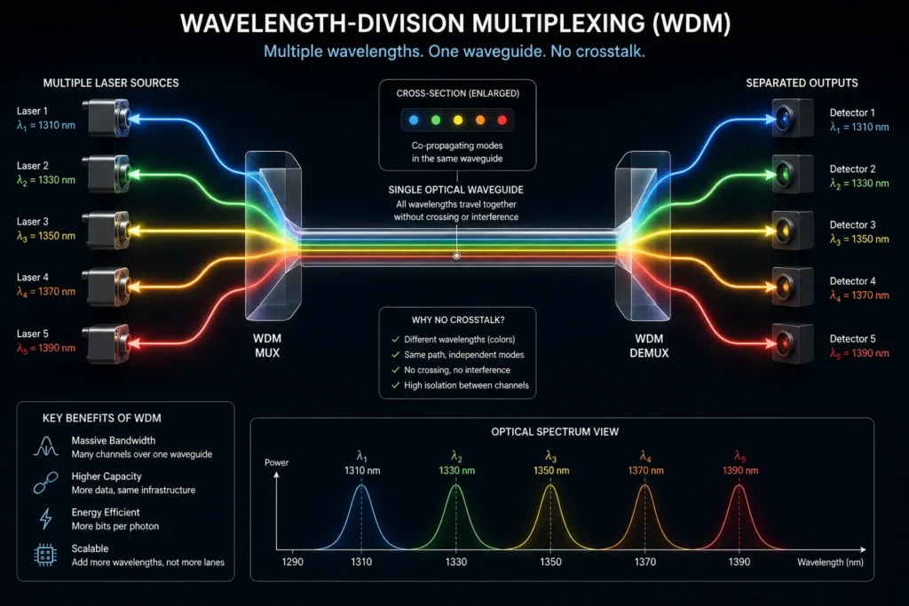 Performance comparison chart between Electronic GPUs and Photonic Tensor Cores.