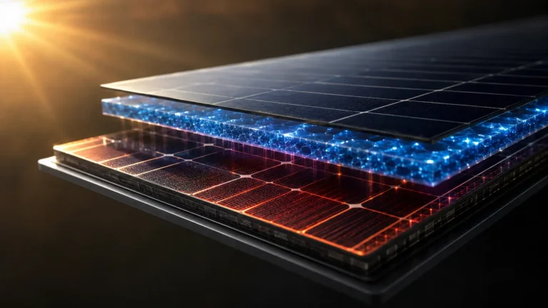 Perovskite-silicon tandem solar cells breaking the efficiency limit on a solar farm