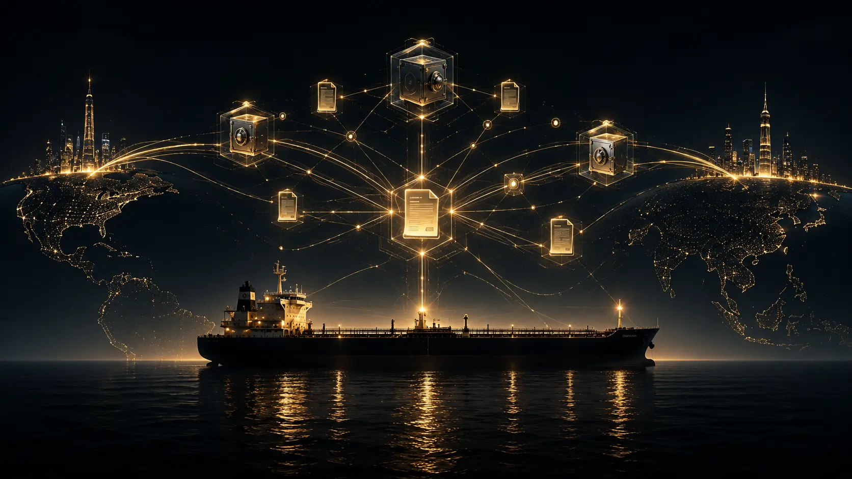 Physical commodity trade finance funding massive oil tankers and global shipping logistics.