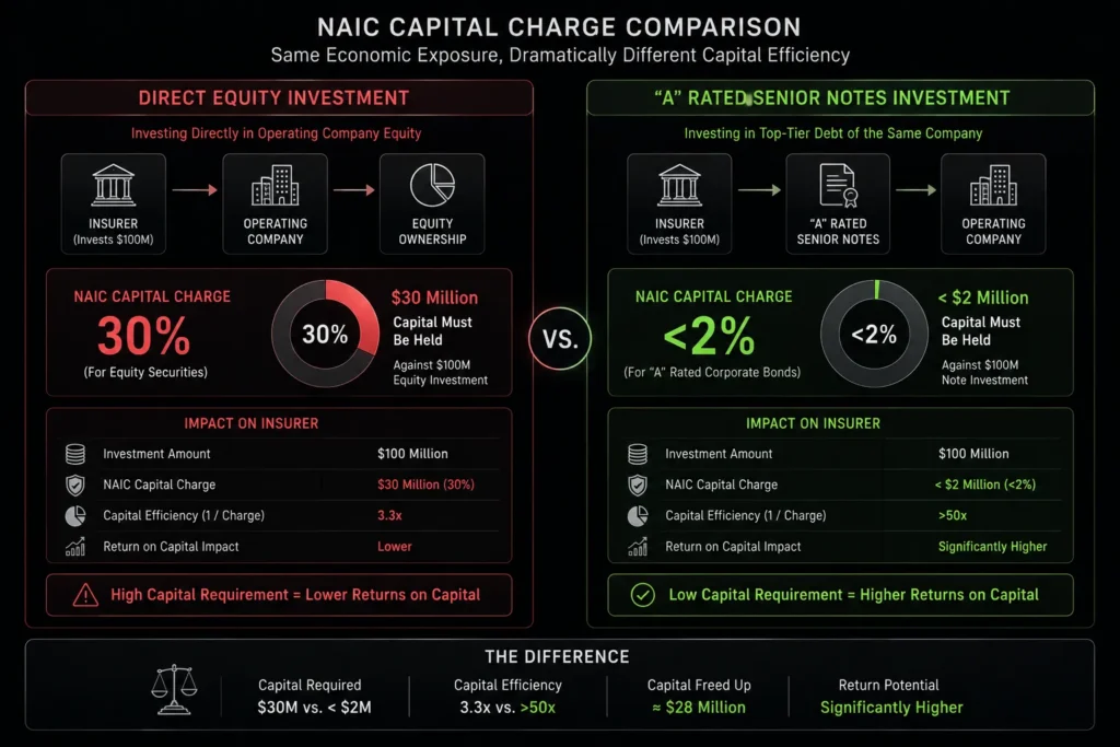 Rated Note Feeder structure used for NAIC regulatory capital arbitrage.