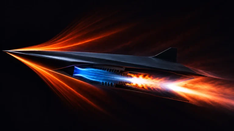 Scramjet propulsion engine powering a hypersonic cruise missile at Mach 10