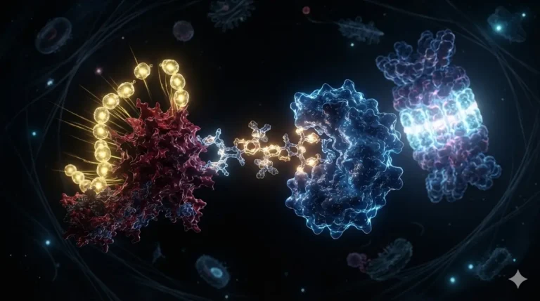 Targeted protein degradation using a PROTAC molecule to bind a disease protein to an E3 ubiquitin ligase.
