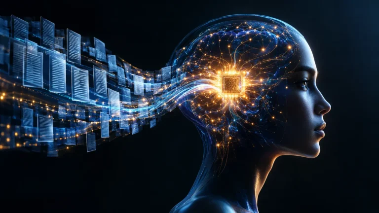 Abstract visualization of the Titans AI architecture replacing the context window with Neural Long-Term Memory.