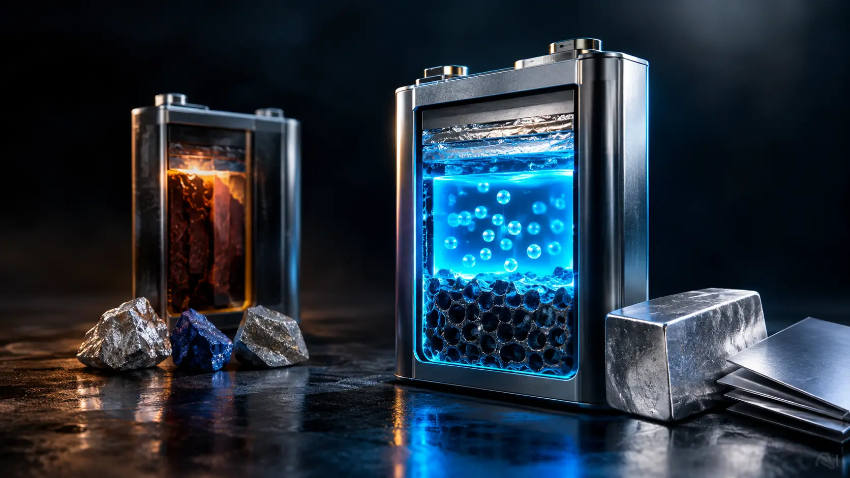 Aluminum-ion battery architecture utilizing non-flammable ionic liquid electrolytes and aluminum anodes.