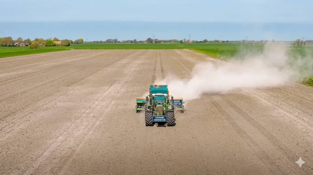 Decentralized Deployment: ERW requires zero new infrastructure. It utilizes standard agricultural lime spreaders and tractors to distribute the crushed basalt across millions of acres of active cropland..
