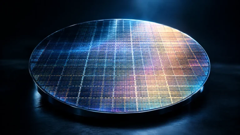 Wafer-Scale Integration (WSE-3) chip held by an engineer, replacing traditional GPU clusters.